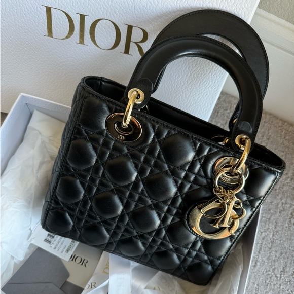 Used Lady Dior Small Black - Picture 1 of 14